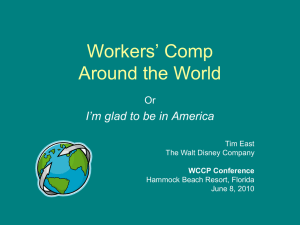 Workers* Comp Around the World - National Council of Self Insurers
