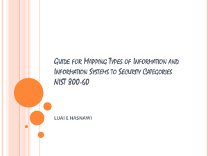 Guide for Mapping Types of Information and Information Systems to