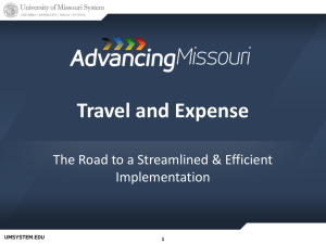 Travel and Expense The Road to a Streamlined