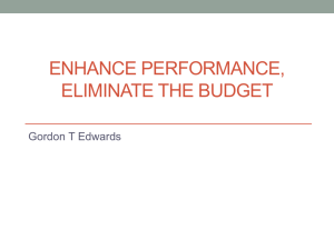 Enhance Performance, Eliminate the Budget