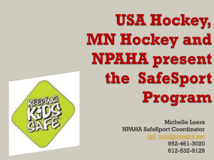 NPAHA SafeSport Presentation