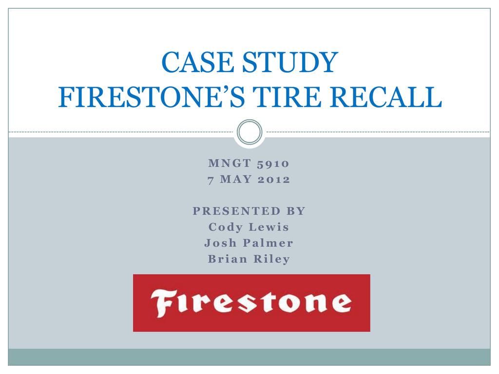 Реферат: Bridgestone Firestone Inc Essay Research Paper