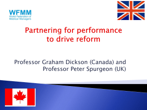 Partnering for performance to drive reform – Peter