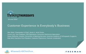 JUNE, 2014: Customer Experience is Everybody`s Business PPT