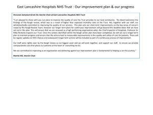 East Lancashire Hospitals NHS Trust : Our