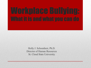 Workplace Bullying - St. Cloud State University