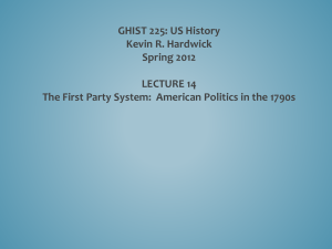 PP 14 First Party System 1790s