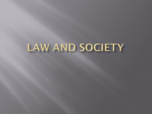 Chapter 1: Law and Society