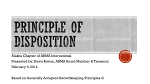 disposition - ARMA Alaska Chapter
