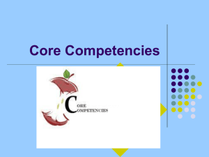 Core Competencies Vermont