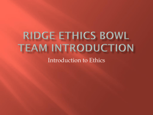 Ridge ethics bowl team introduction