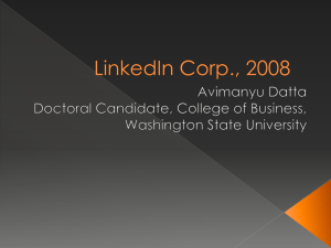 Linkedin Corp., 2008 - Entrepreneurial Management