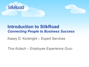 SilkRoad presentation