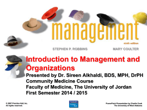 What Is Management? - Medicine Batch 2013