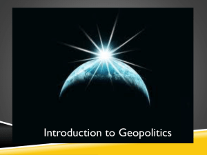 Introduction to Geopolitics PPT