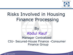 Risks in HF Processing - State Bank of Pakistan