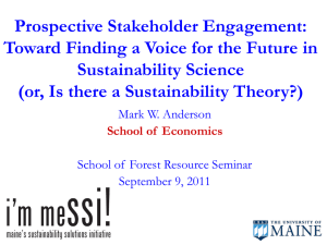 Toward a “Theory of Sustainability”