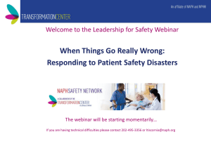 When Things Go Really Wrong: Responding to Patient Safety
