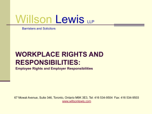 Workplace Rights & Responsibilities