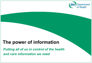 Information Strategy - National Information Governance Board for