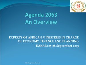Agenda 2063 An Overview