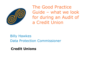Credit Unions - Data Protection Commissioner