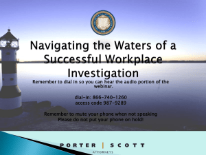 Navigating the Waters of a Successful Workplace Investigation