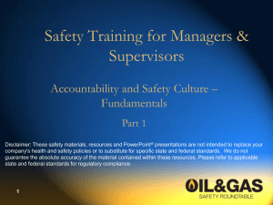 supervisor safety training - Texas Mutual Insurance Company