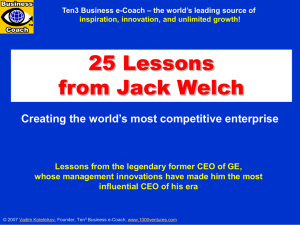 25 LESSONS FROM JACK WELCH