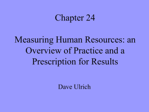 Chapter 24 Measuring Human Resources: an Overview of Practice