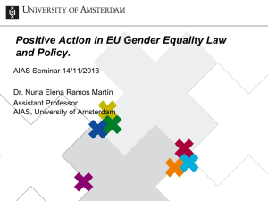 Positive Action in EU Gender Equality Law and Policy