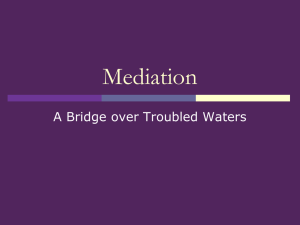 Basics of Mediation and Manager as Mediator