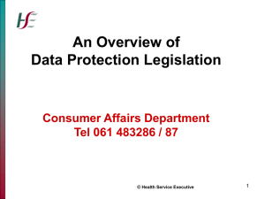 An Overview of Data Protection Legislation