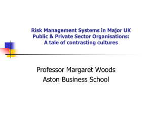 Case Study Comparisons of Risk Management Systems in Major