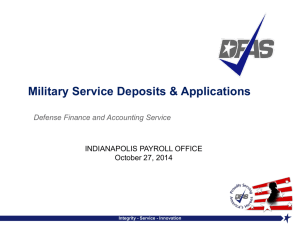 Military Service Deposits and USERRA