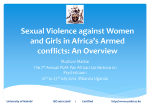Sexual Violence against Women and Girls in