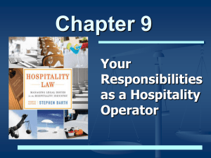 Your Responsibilities as a Hospitality Operator