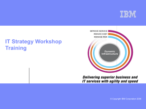 Agenda for IT Strategy Workshop