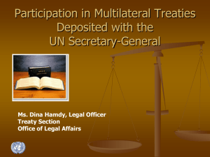 The Depositary Practice of the Secretary-General