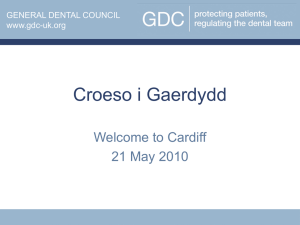 Croeso i Gaerdydd - General Dental Council