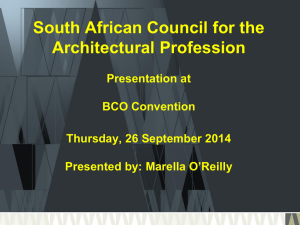 SACAP Profile at BCO Convention - Marella O`Reilly