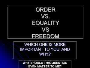 order vs. equality vs freedom - chs