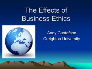 Effects of Business Ethics