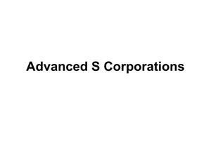 Advanced S Corporations