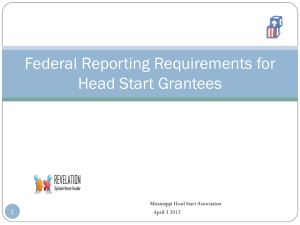 Federal Reporting Requirements for Head Start Grantees