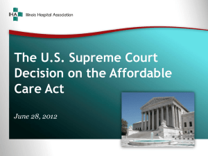 on U.S. Supreme Court Decision on ACA