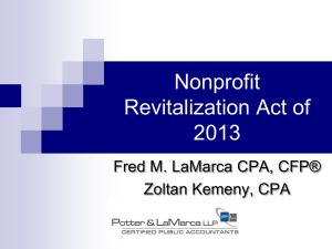 Non-Profit Revitalization Act (2010 version) -good