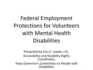 The Americans with Disabilities Act and Mental Health Protections in