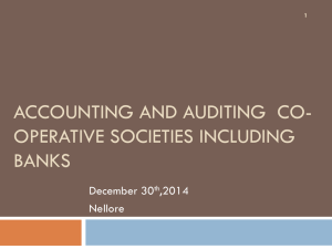 Accounting and Auditing of Co-Operative Societies