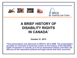 A Brief History of Disability Rights in Canada